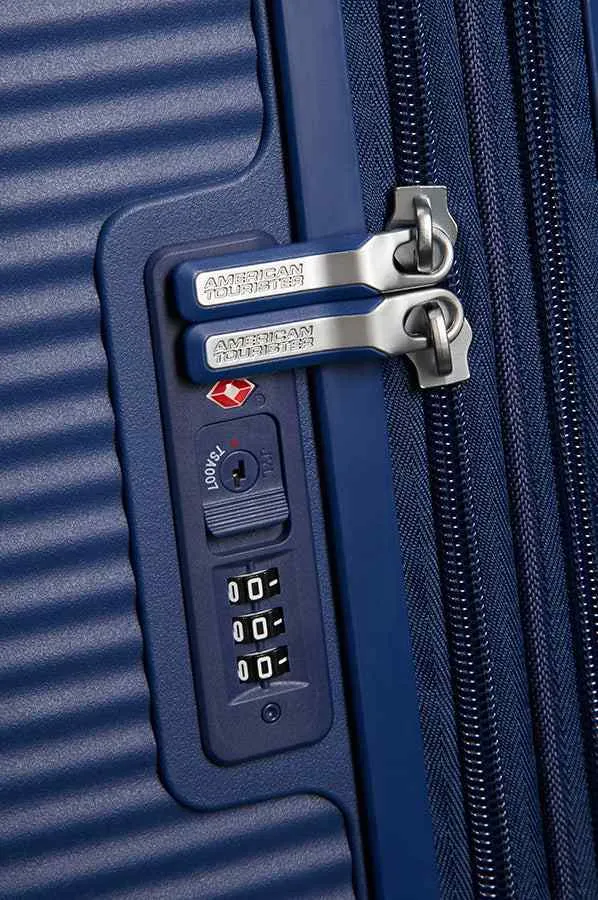 American Tourister Soundbox 3 Piece Luggage Set- Expandable | Midnight Navy