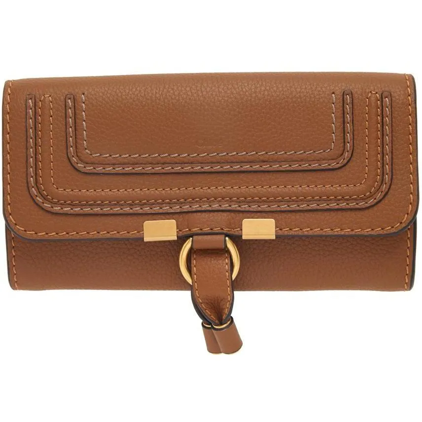 ChloÃ© Brown Long Marcie Flap Wallet