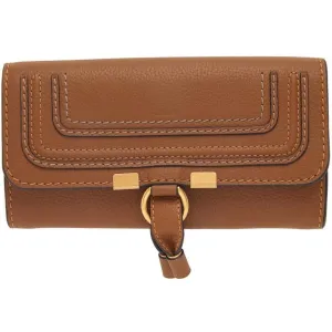 ChloÃ© Brown Long Marcie Flap Wallet