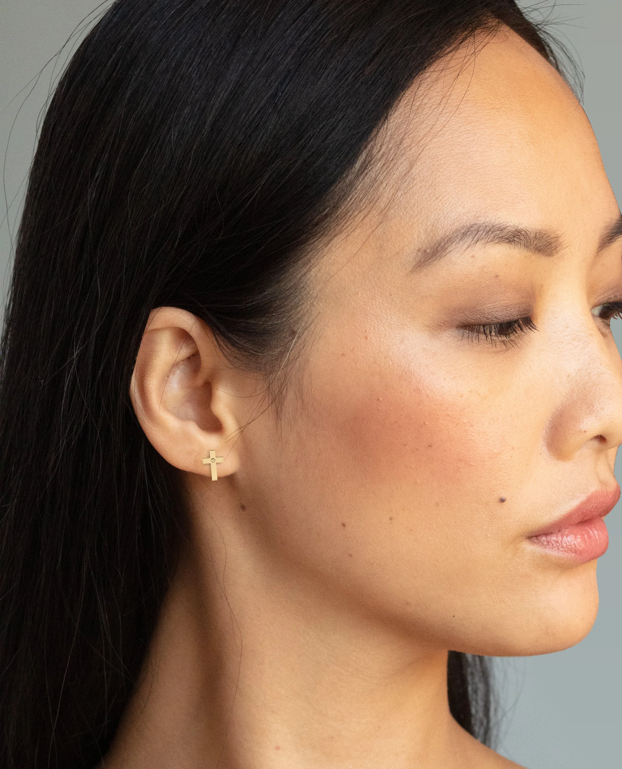 CROSS Gold Stud Earring