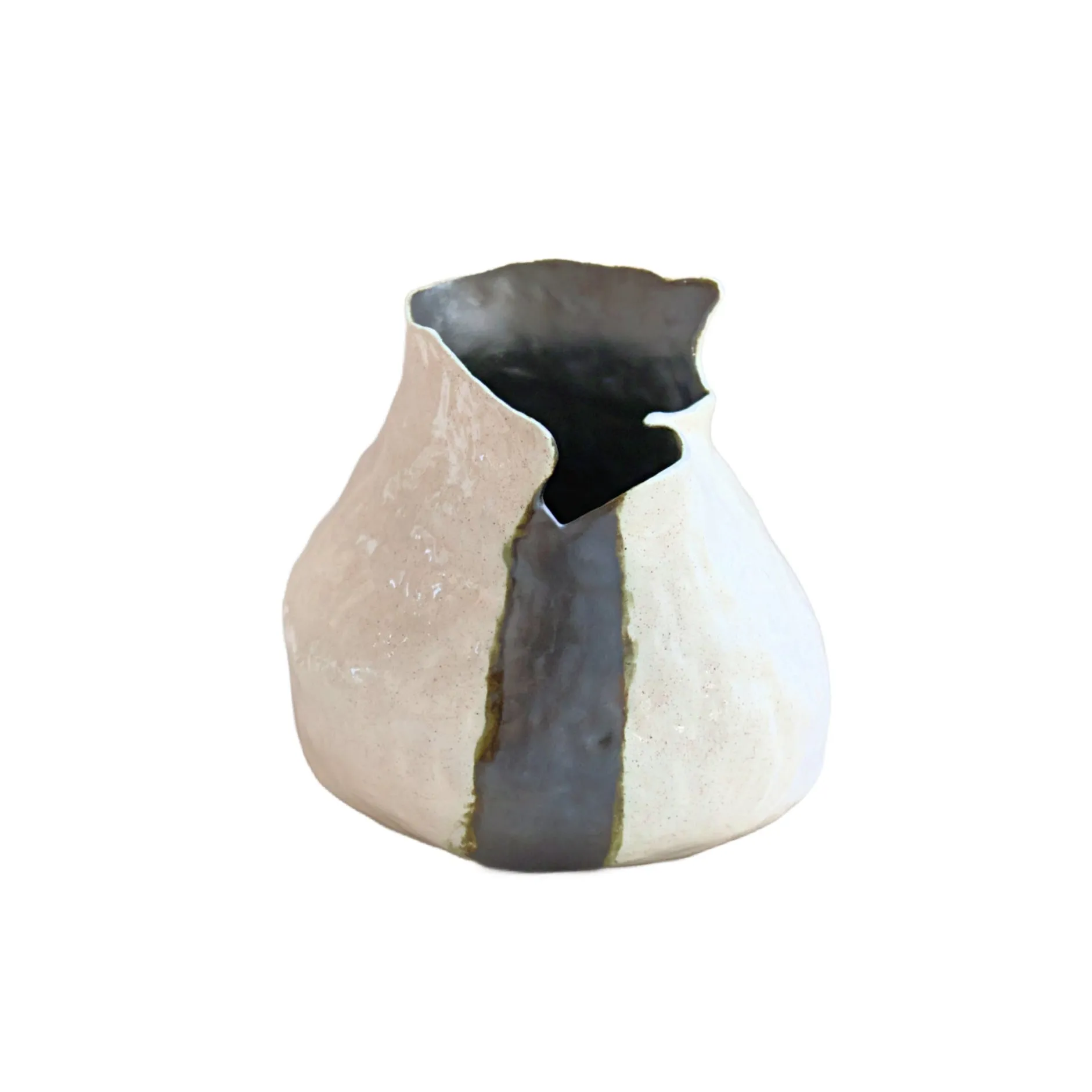 Cuqui Organic Vase with Stripe