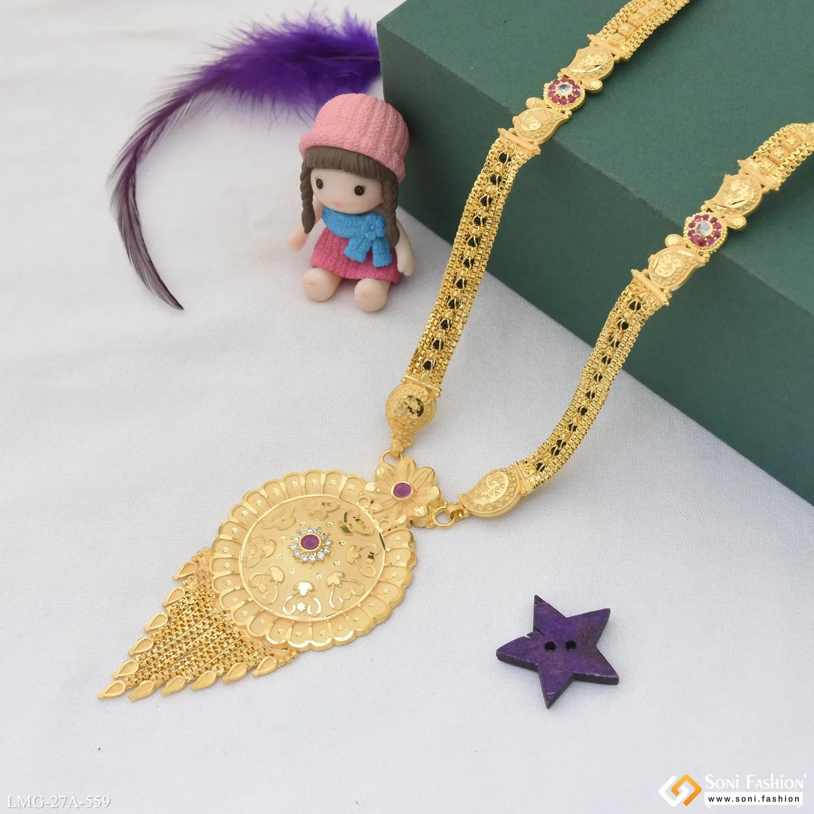 Eye-Catching Design Gold Plated Mangalsutra for Women - Style A559