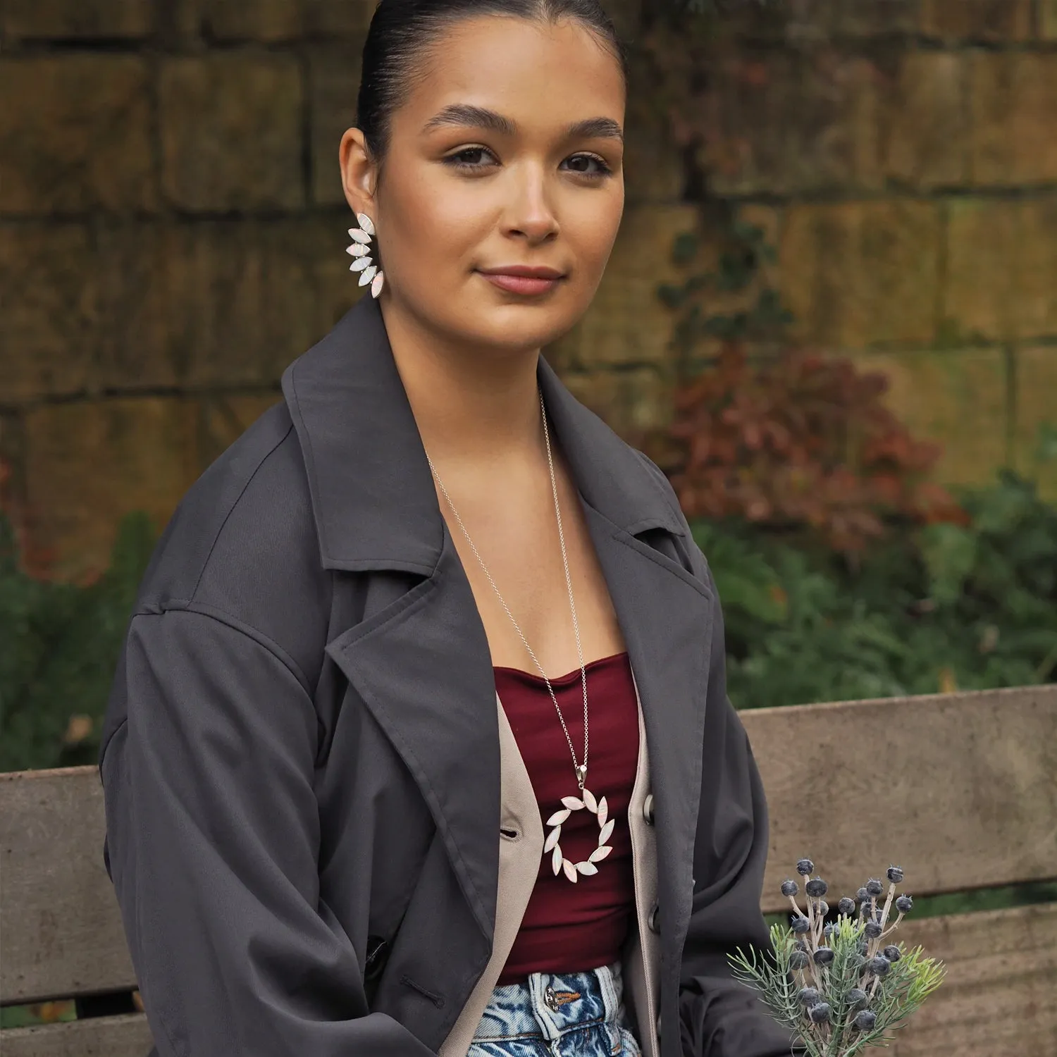 Flinder Larisa White Earrings