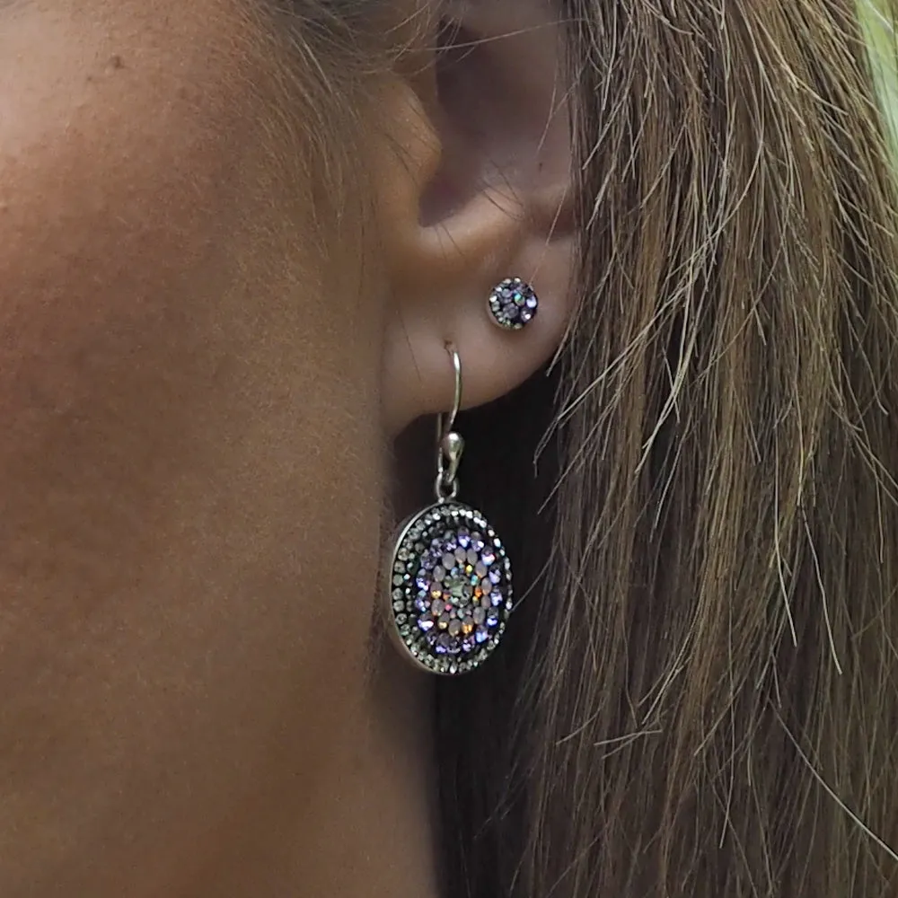 Gala Coin Jet Drop Earrings