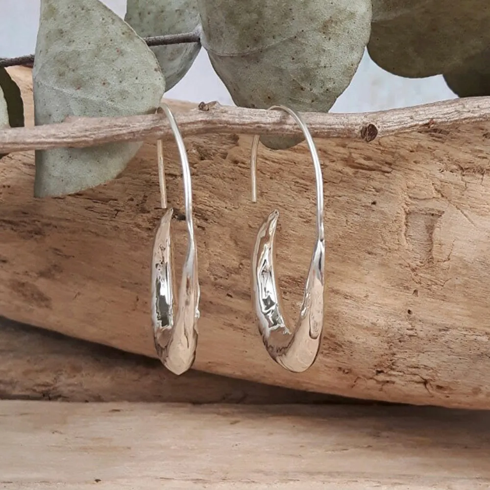 Liberty Hammered Loop Earrings