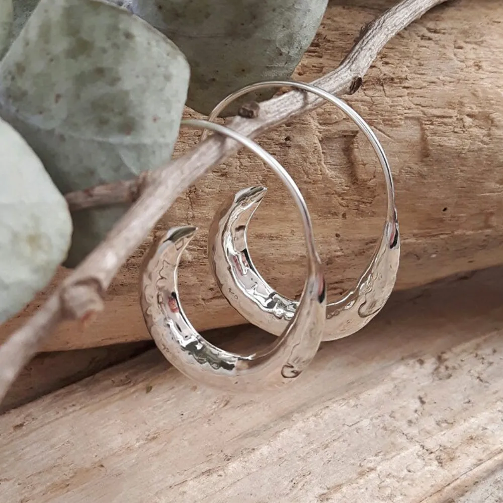 Liberty Hammered Loop Earrings