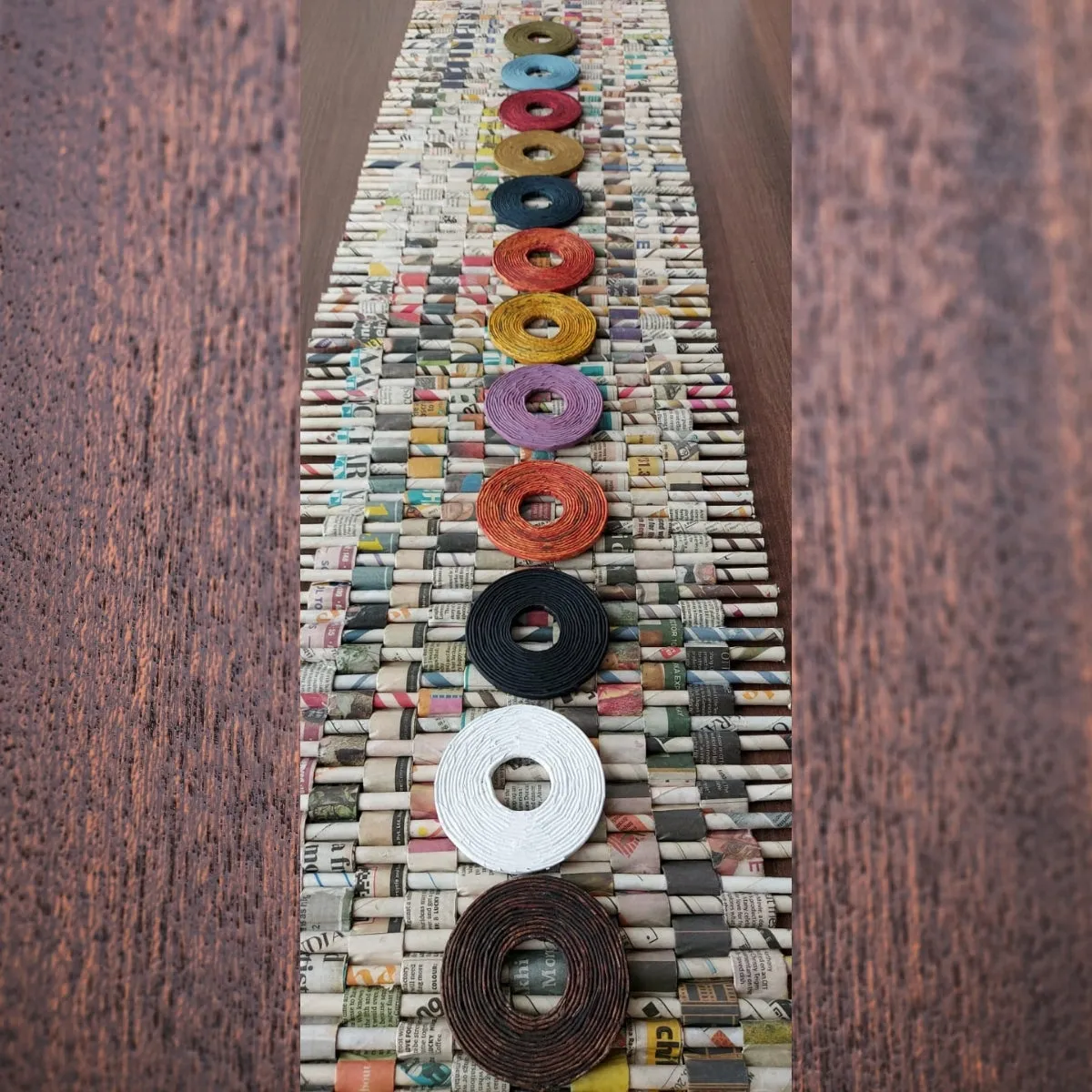 Multi-coloured Ring Coasters | Hand Crafted | Eye-Catching | Artistic | Set of 6