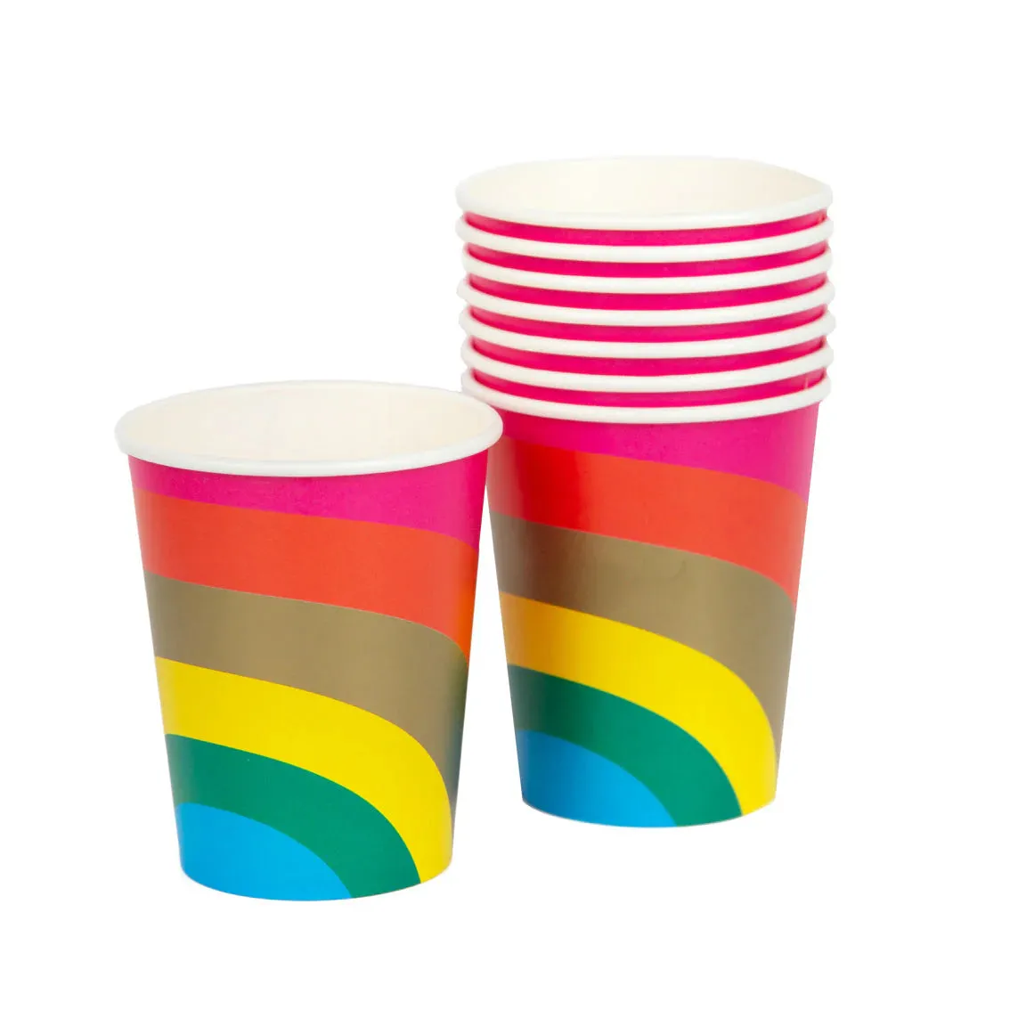 Rainbow Paper Cups