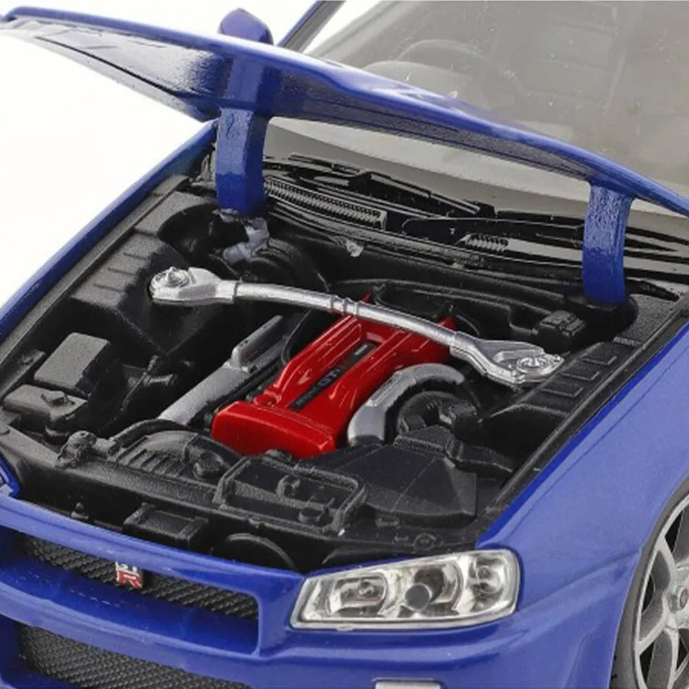 WELLY 1:24 NISSAN SKYLINE GT-R R34 ALLOY MODEL CAR