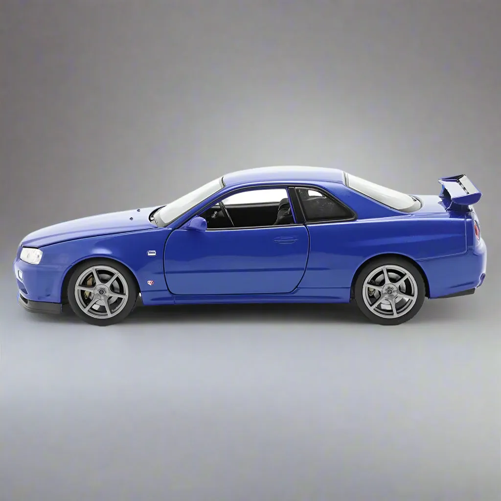 WELLY 1:24 NISSAN SKYLINE GT-R R34 ALLOY MODEL CAR