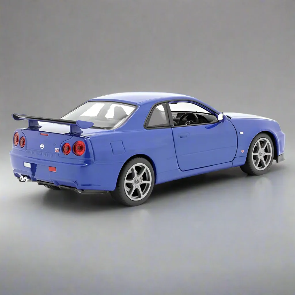 WELLY 1:24 NISSAN SKYLINE GT-R R34 ALLOY MODEL CAR