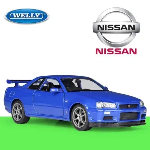 WELLY 1:24 NISSAN SKYLINE GT-R R34 ALLOY MODEL CAR